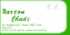 marton chudi business card